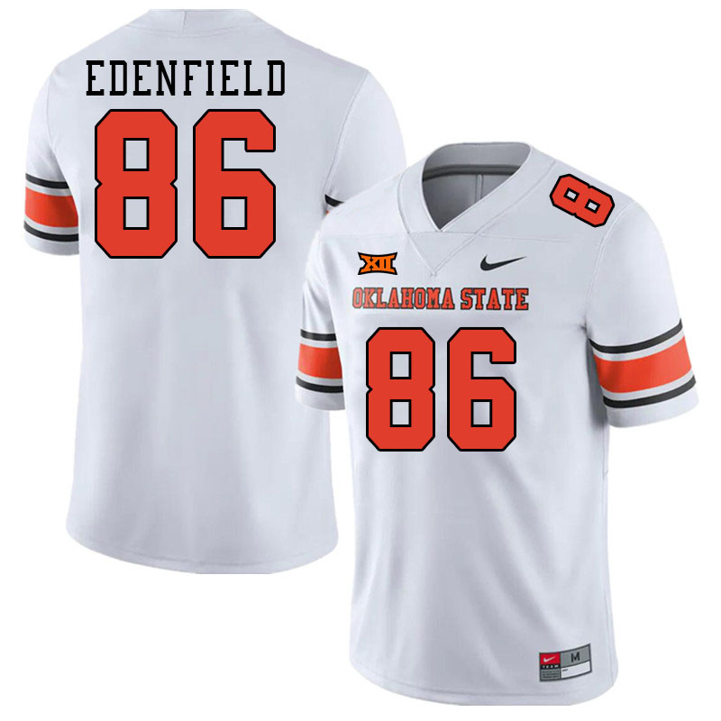 Men #86 Ian Edenfield Oklahoma State Cowboys College Football Jerseys Stitched-White - Click Image to Close